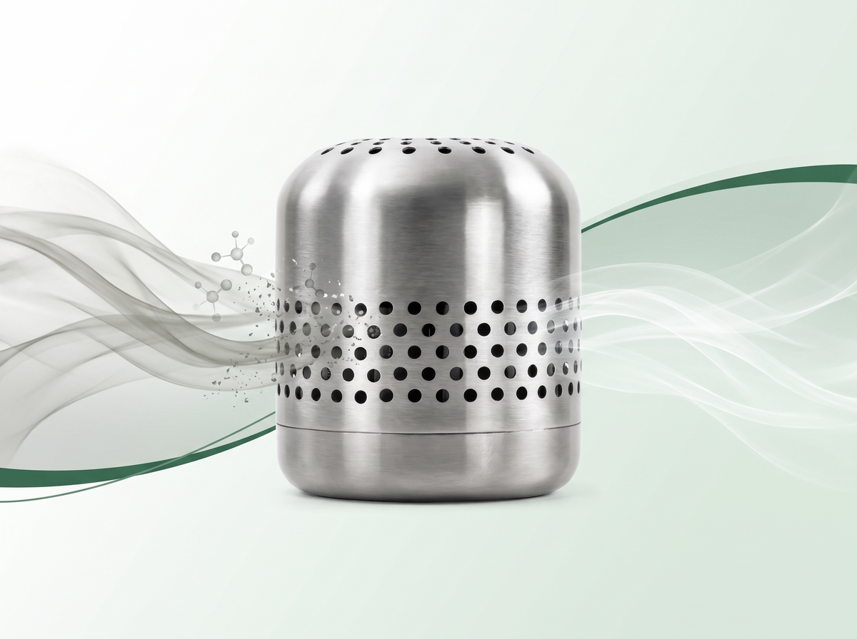 Destroys odours, it does not just absorb them